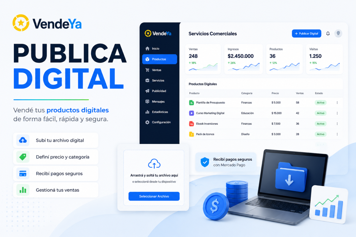 Vende tus productos digitales